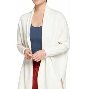Calia open front knit cardigan white M